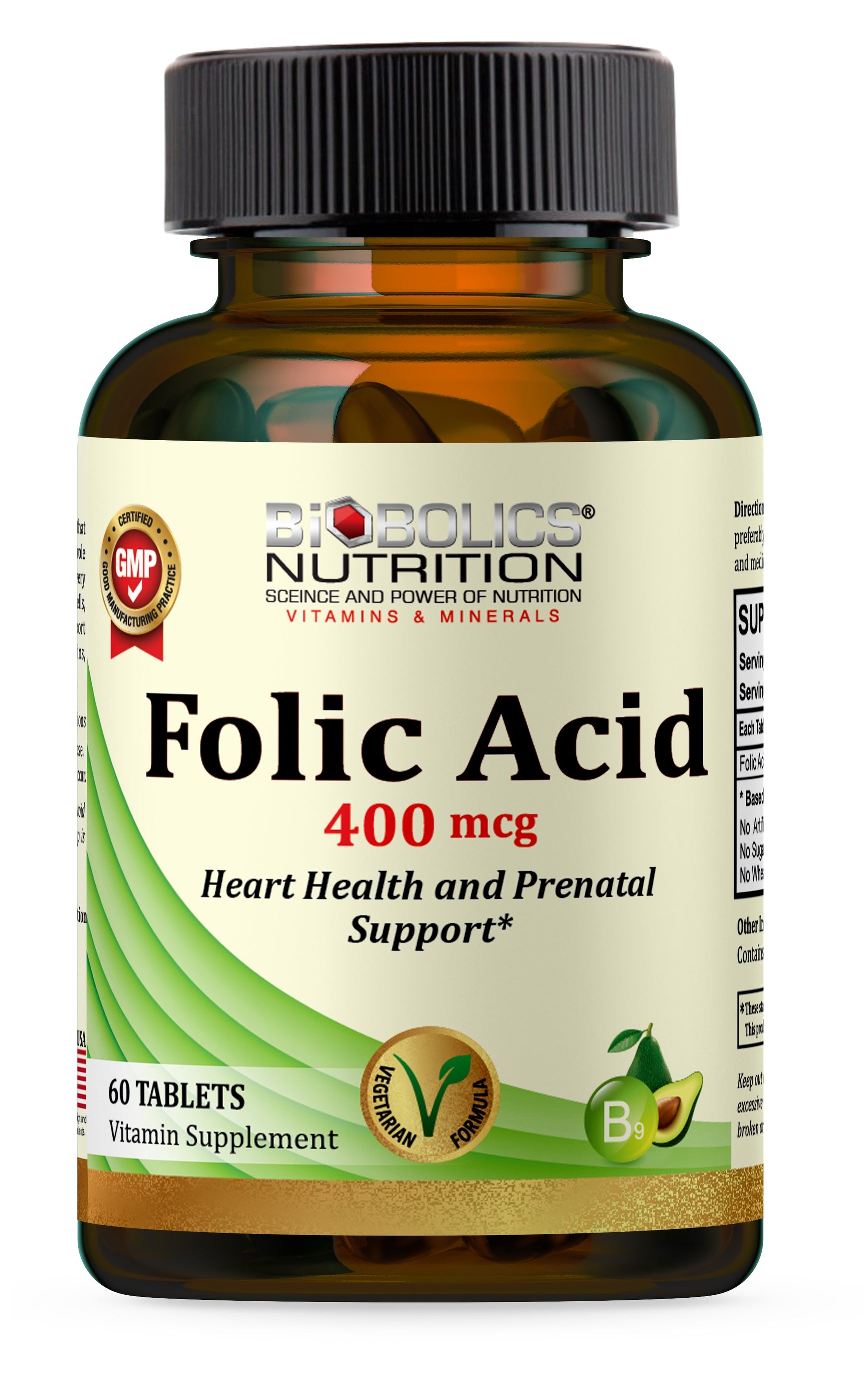 Biobolics® Folic Acid 400 mcg – Biobolics Vitamins